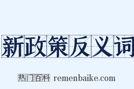 新政策反义词是什么意思的图片